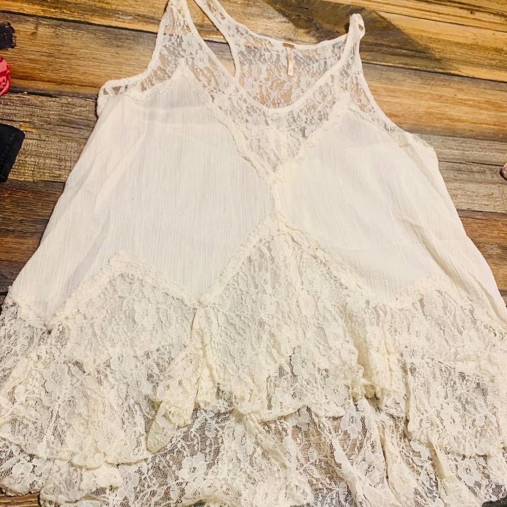 Free People boho lace tank